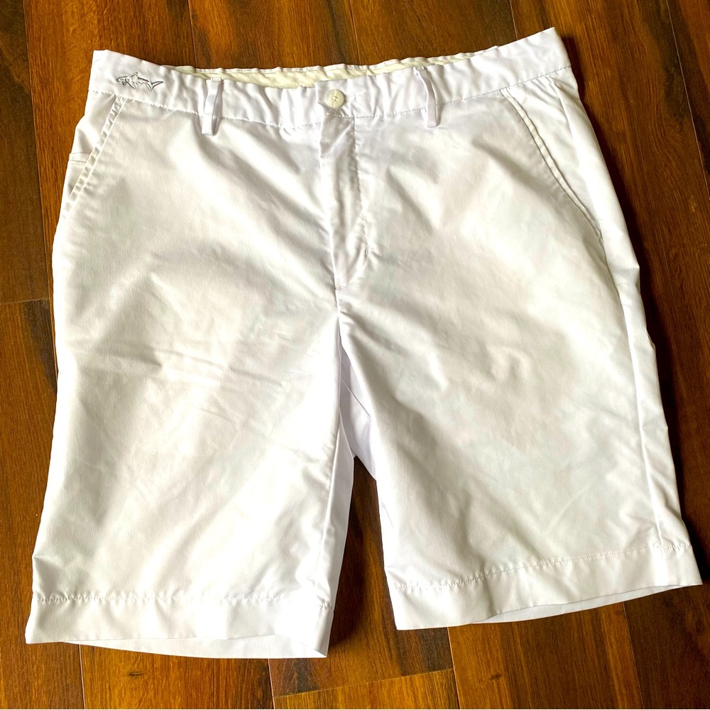 Greg Norman Collection White Men’s Flat Front Shorts